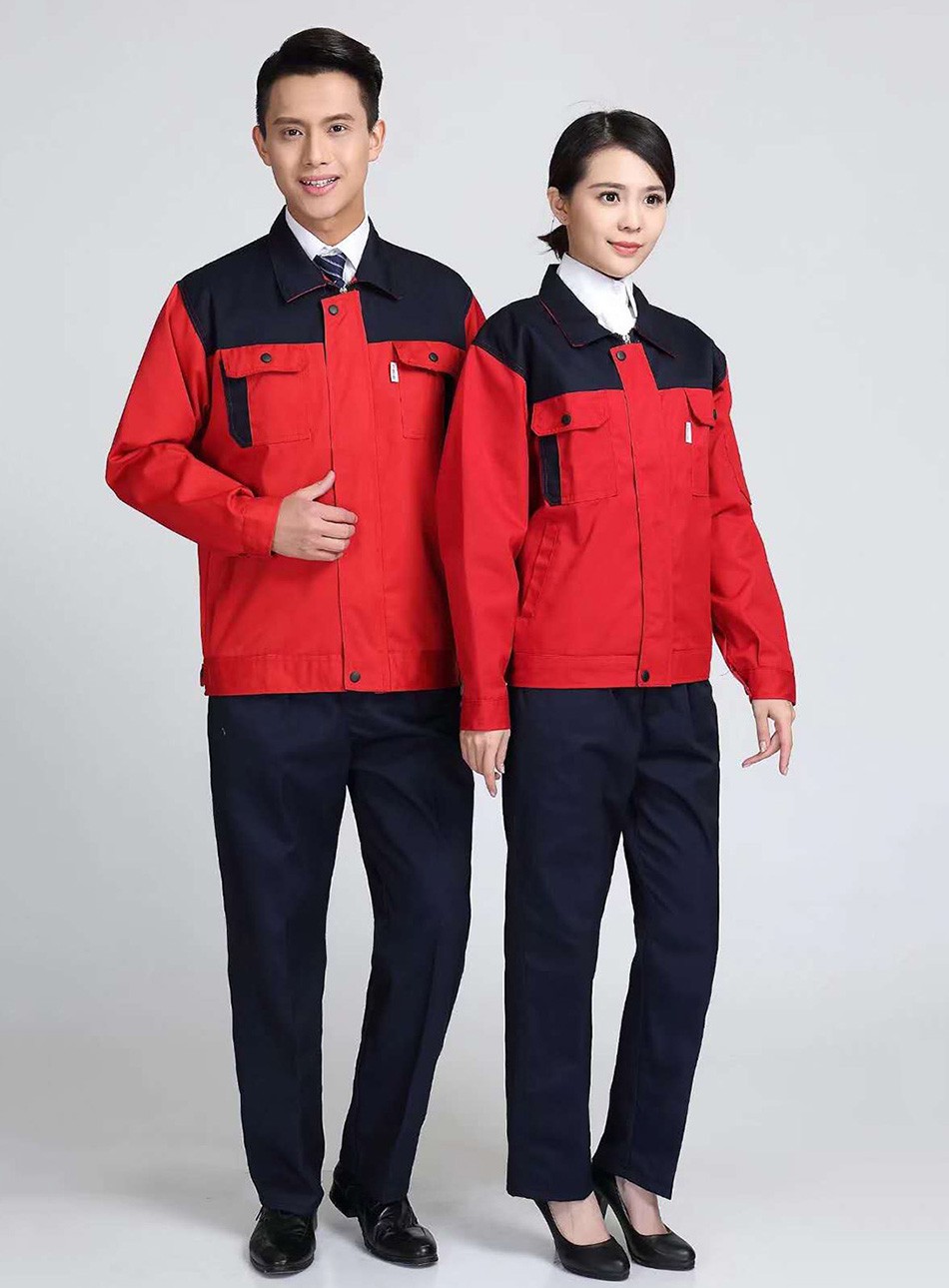 厂家直销上海工作服 绣logo印字工作服 冬季长袖工装定做厂家